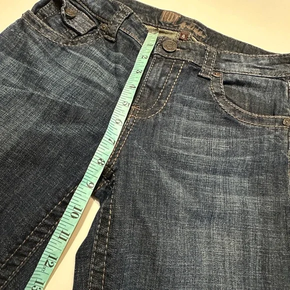 Kut From the Kloth Bootcut Jeans Womens 4 Dark Wash Mid Rise Embroidered Stretch - Picture 12 of 14